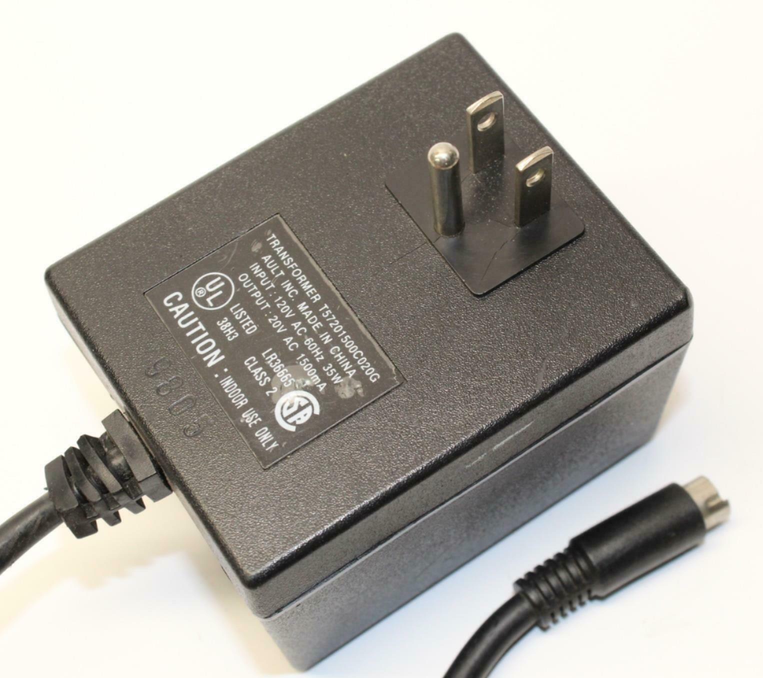 New Ault T57201500C020G Class 2 Transformer Power Supply 20VAC 1500mA AC Adapter